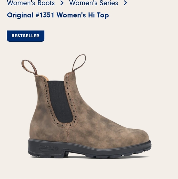 Blundstone Original #1351 Women's Hi TopRustic Brown - Picture 5 of 14